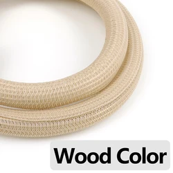 Durable PET Braided Cable Sleeve - Wear Resistant Insulated Wire Organizer - 3mm (Wood Color)
