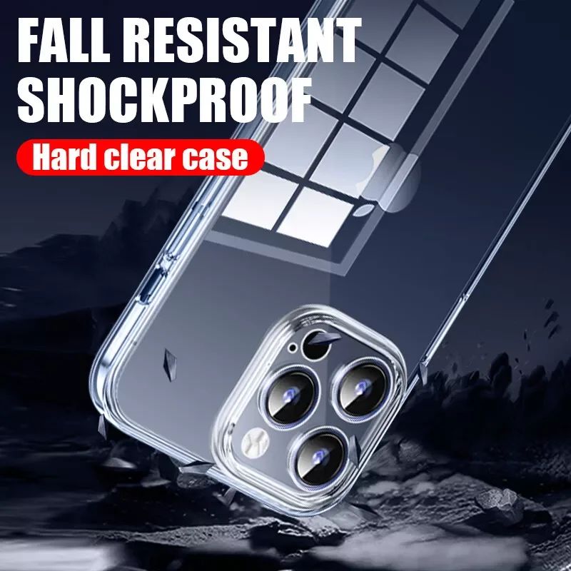 Clear Shockproof Camera Protection Phone Case For iPhone 16 15 14 13 Pro Max 12 Mini 11 XS XR Anti-Yellow Ultra Thin Hard Cover