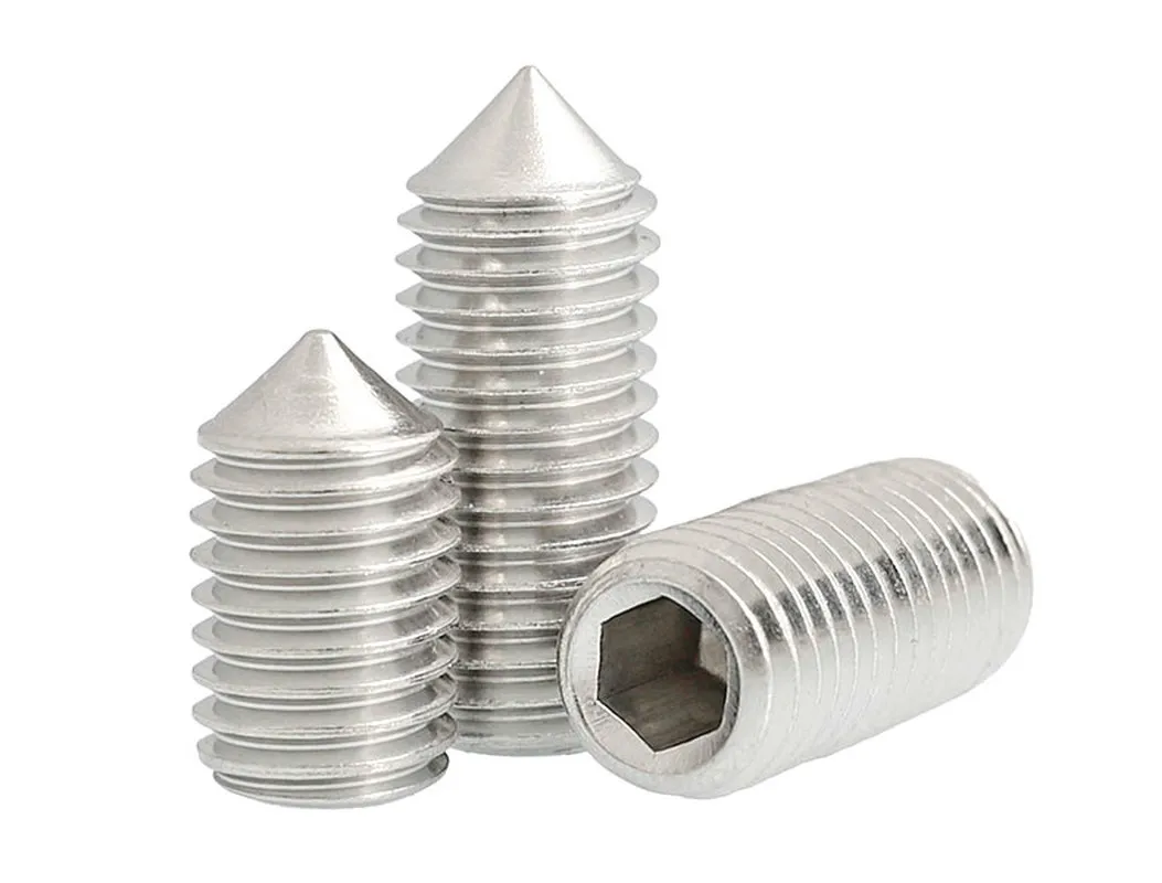 

100pcs Hex Hexagon Socket Set Screw Cone All Cup Point Grub M3 M4 M5 M6 A2 304 Stainless Steel Bolt DIN914