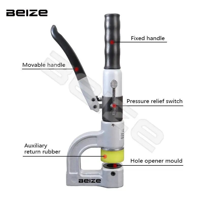 SYD-32 Portable Hydraulic Mild Steel Hole Punching Tools Cable Bridge Hole Punching Down Tools Hole Diggers 6-35mm 3