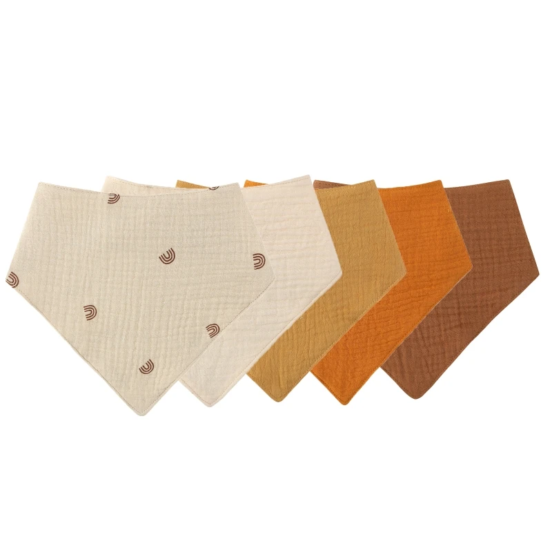 5pcs/1pc Baby Infant Cotton Bib Newborn Solid Color Triangle Scarf Feeding Saliva Towel Bandana Burp Cloth Boys Girls newborn socks for babies Baby Accessories