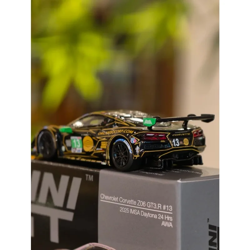 미니GT 1:64 1171 쉐보레 콜벳 Z06 GT3.R 13 AWA 2025 IMSA 데이토나 24시간 알로이 다이캐스트 자동차 모형