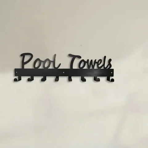 

Metal Wall Mounted Rack With 8 Hooks, Wall Hanging Hooks Holder, Decorative Organizer Rack, Towel Rack