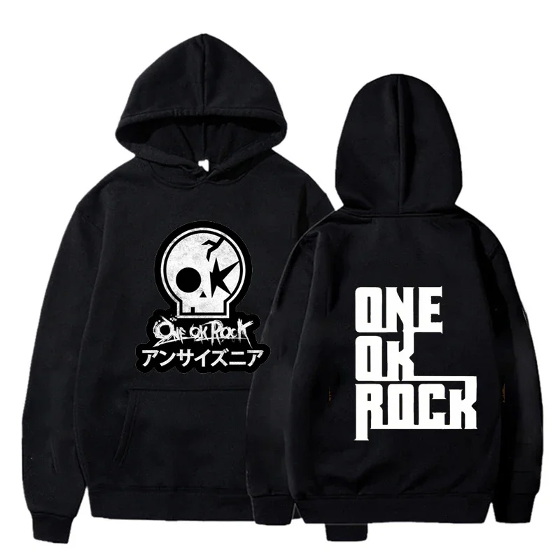 

Пуловер с капюшоном ONE OK ROCK, толстовка с капюшоном, худи в японском стиле рок-группы, толстовка, пуловер, уличная одежда в стиле Харадзюку с графическим принтом