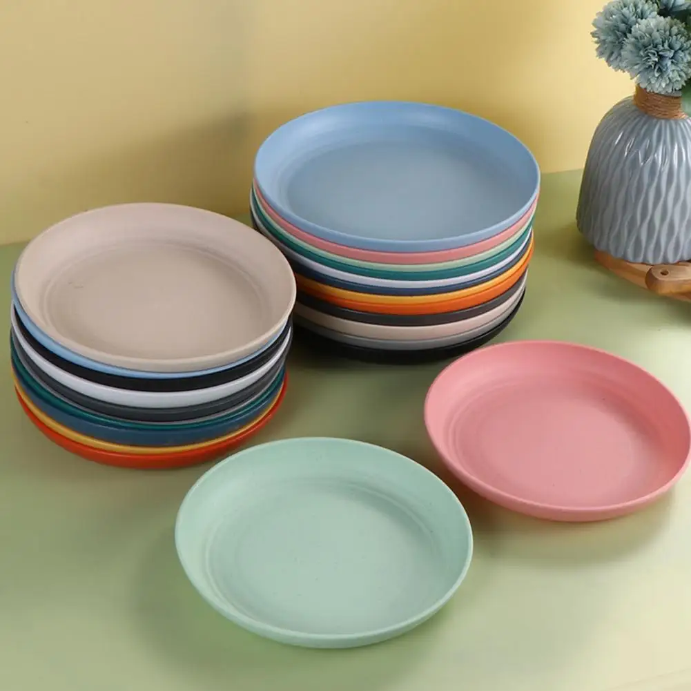 Sustainable Dinner Plates Eco- Fiber Plates Eco-friendly Dinner Set for Occasions Bpa-free Microwave Safe Salad Pasta