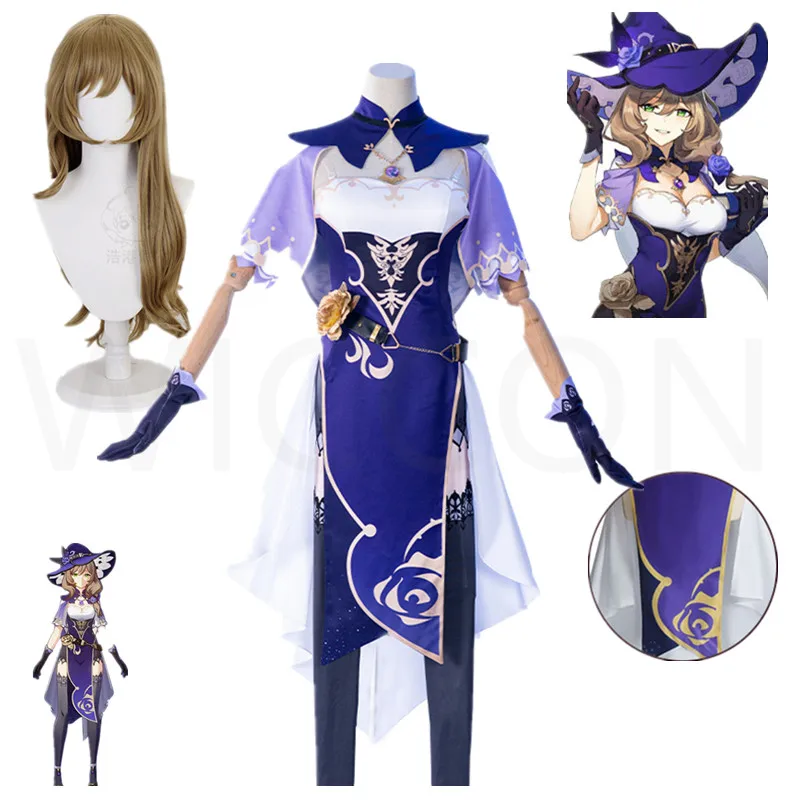

Lisa Cosplay Costume Dress Lisa Wig Hair Party New Skin Costumes With Lisa Hat Stockings Full Set Costume