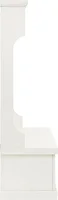 Crosley Furniture Seaside Hall Tree, Entryway Bench with Coat Rack and Shoe Cabinet, Distressed White 2