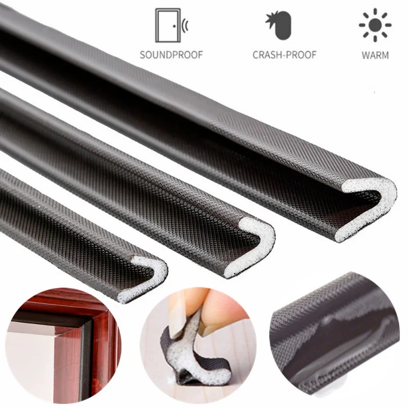 6M Autoadesivo A Forma Di V Pu Foam Weather Stripping Per Armadi Porta Finestre Guarnizione Del Telaio Anti Collisione Striscia Di Tenuta Insonorizzat