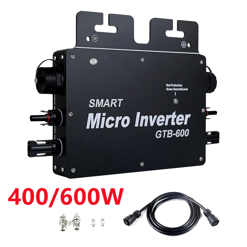 400/600W Solar Grid Tie Micro Inverter Controllo Wifi Identificazione Automatica Inverter Solare Da Cc A Ca 220V Inverter Solare Portatile