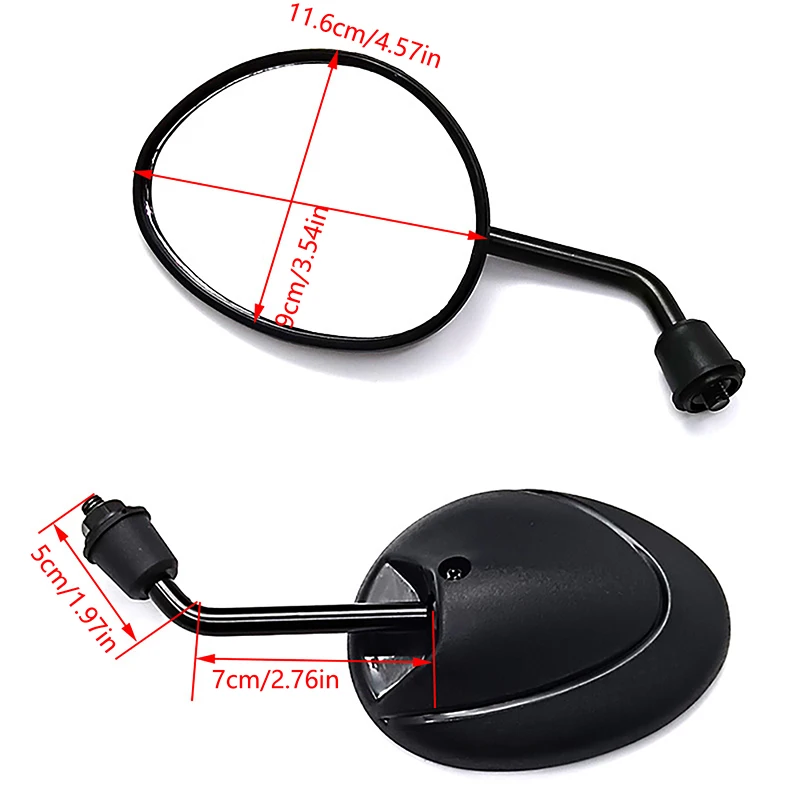 Carbon Fiber Texture Burnt Titanium Rearview Mirrors, 22mm Handle Bar, Universal Motorcycle, 1 Pair