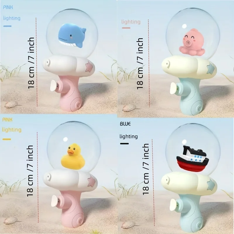 Baby cartoon light water gun toy bath toy (4 choices) 6