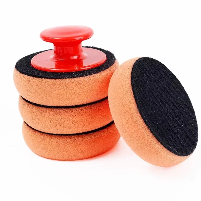 Car Polishing Sponge Car Waxing Polish Wax Foam Sponge Applicator Car Waxing Polishing Sponge Pads Power Handle Auto Detailing Cleaning Tools