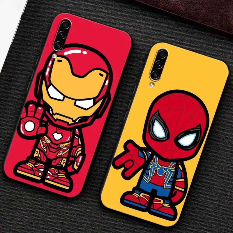 Marvel Ironman Spaider-Man Custodia Morbida Per Samsung Galaxy A30 A30S A50 A50S A10S A70 A20S A40 A7 A9 2018 Avengers Funda Cute Cover