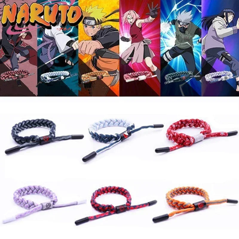 Naruto Anime Bracciali Bracciali Intrecciati Uchiha Itachi Kakashi Uchiha Sasuke Hyuuga Hinata Kawaii Cosplay Coppia Bracciali Regalo