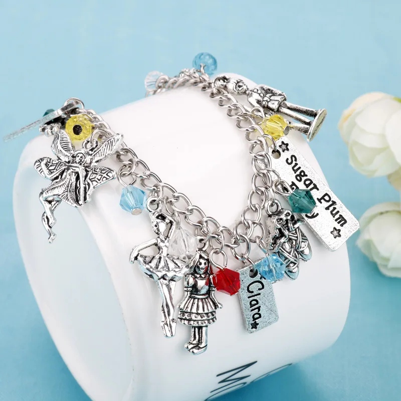 Silver Sugar Plum Fairy Charm Bracelet