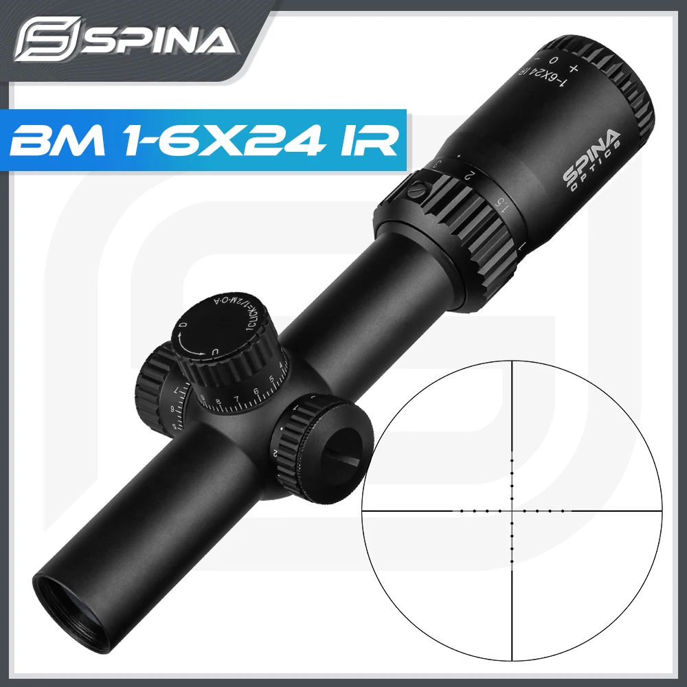 Оптические прицелы SPINA OPTICS BM 1-6X24 компактные охотничьи оптические с гравировкой