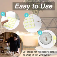 240PCS Candle Wick Stickers Heat Resistance Double-Sided Stickers with The Little ‘‘Tail’’ Adhere Steady in Hot Wax Wick Sticker 3