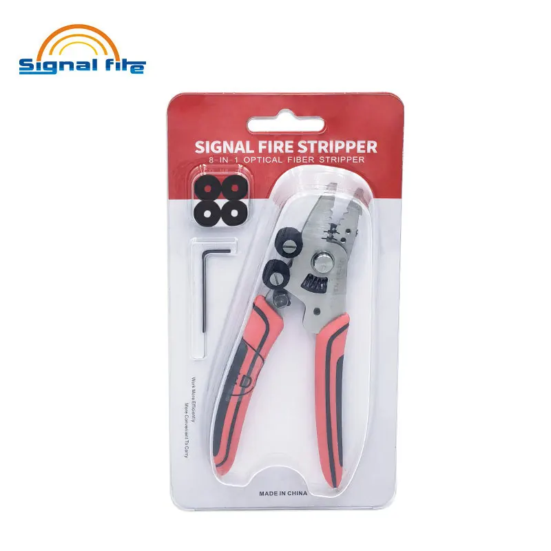 

Free Shipping FTTH Signal Fire New 8 in 1 Optical Fiber Stripper Optic Miller Scissors Wire Pliers ZSQ-08