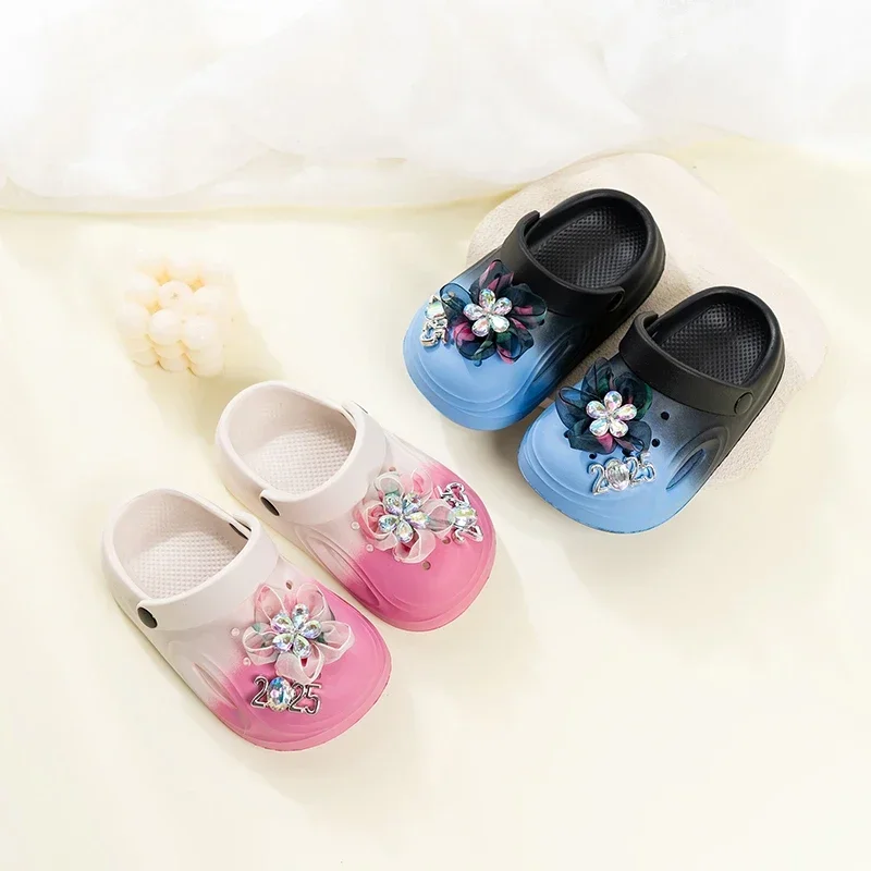 Girls Casual Princess Slippers Soft Non Slip Kids Beach Shoes