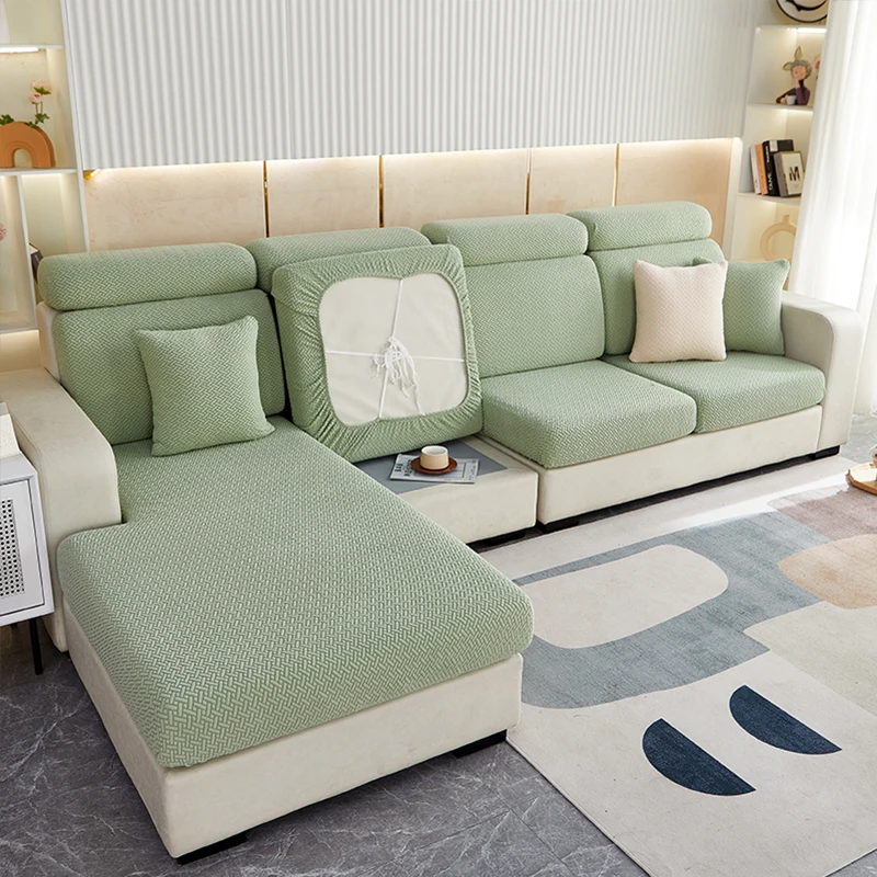 Soft Velvet Jacquard Cushion Cover for Living Room Soft Stretchy Sofa Cover Couch Cover Sofa Protector Sofa Seat Cover 3