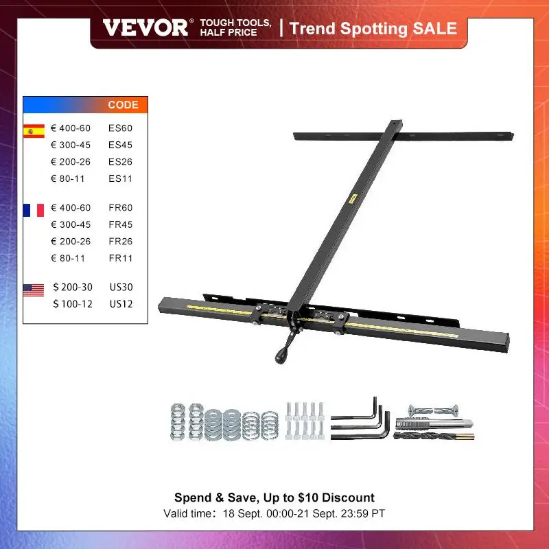 VEVOR Table Saw Fence and Rail System 37in 57in Guiding Rule Metric