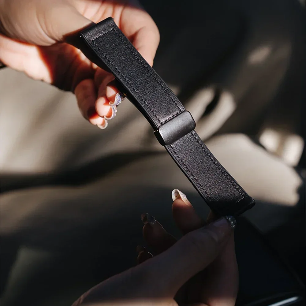 Elegant Leather Silicone Hybrid Strap - Premium Wristband Bracelet in Multiple Sizes