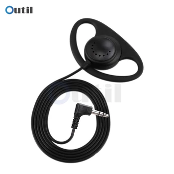 Auricolari cablati con gancio per l'orecchio Auricolari monofacciale Cuffie portatili Interfaccia da 3,5 mm Adatto per telefono PC Nessun microfono PTT
