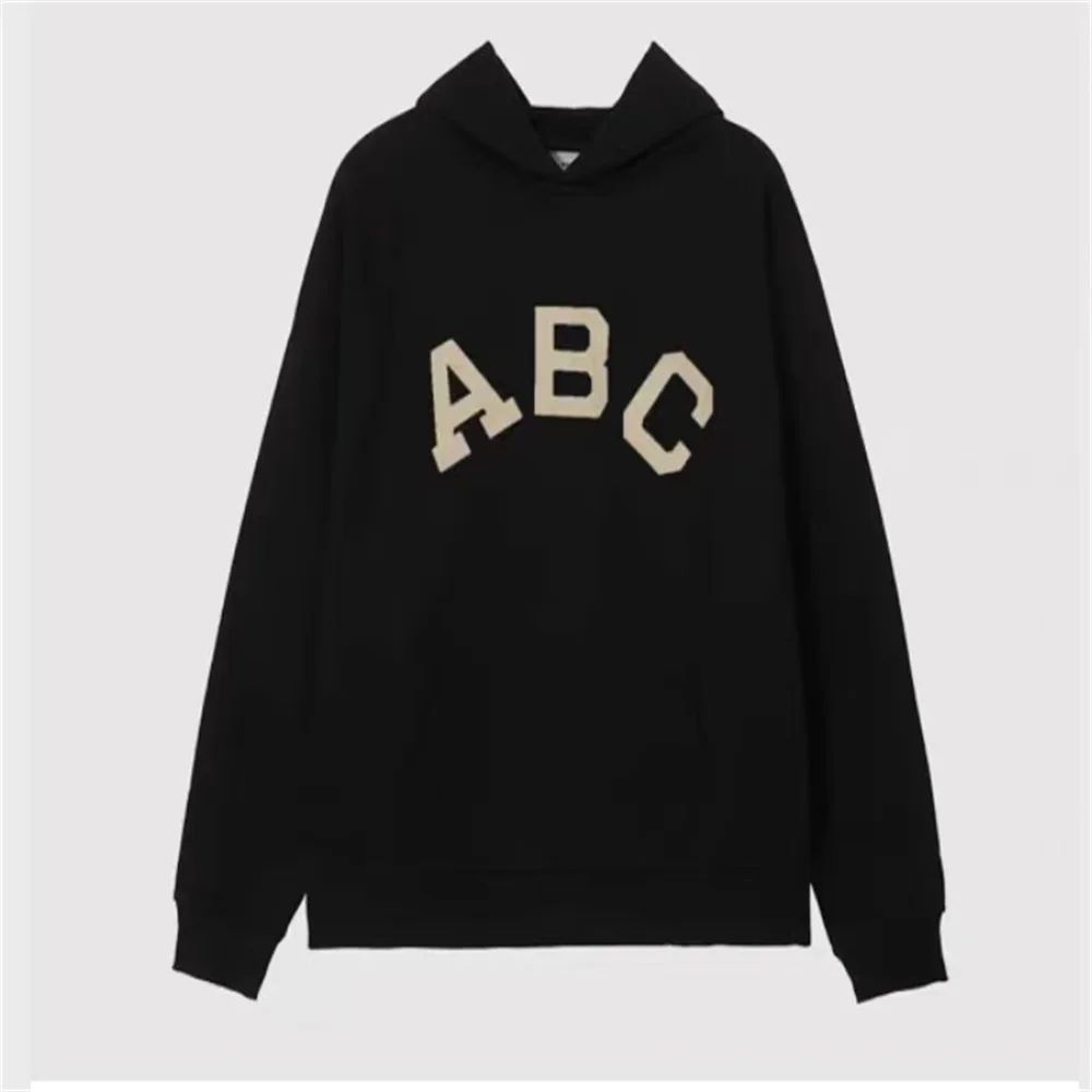 

Autumn and Winter New Men's Hoodie Flocking ABC Logo Hoodie Essential Men's Casual Sweatshirt Fashion Men's and Women's Hoodie