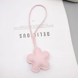 Exquisite Leather Flower Bag Pendant with Key Lanyard - Fashionable Jewelry Wholesale (Lotus root color)
