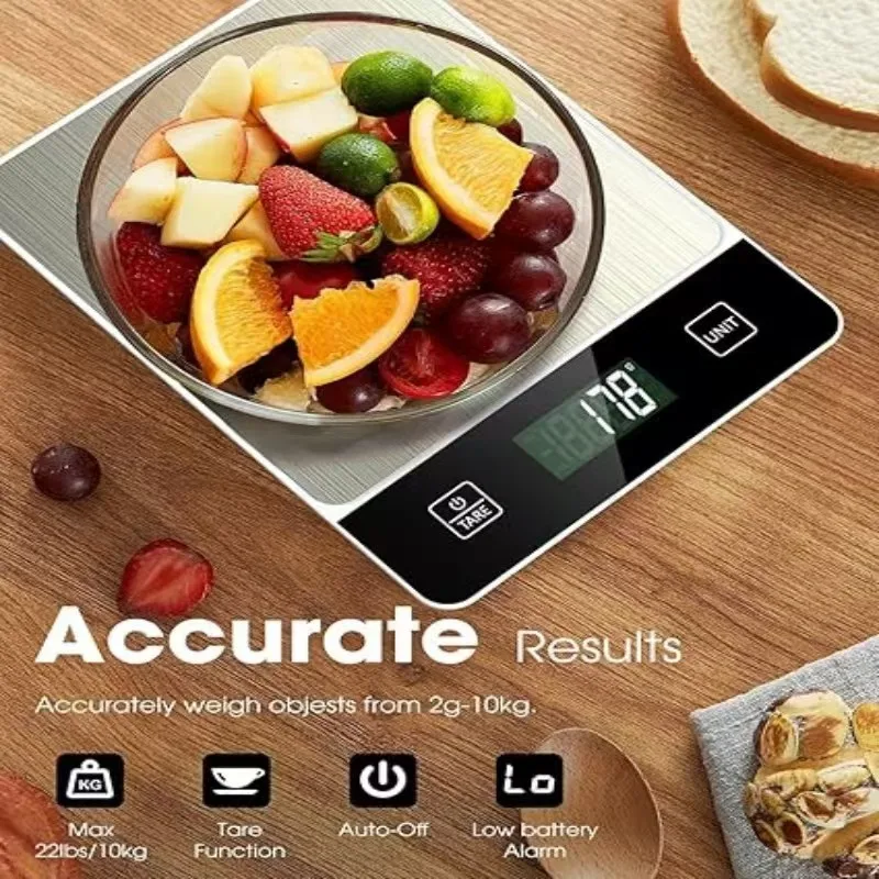 Food Scale 22lb Digital Kitchen Scale Weight Grams and Oz for Baking Cooking Coffee Meal Prep Package Postage 6 Units with Tar