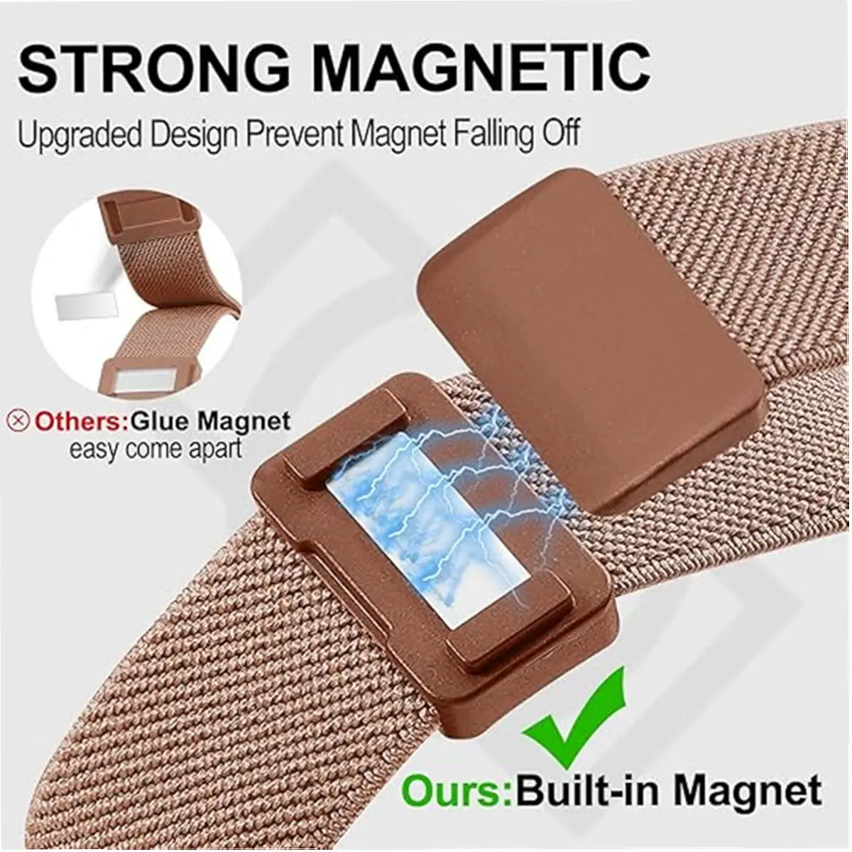 Nylon Sport Stretch Magnetic Replacement Wristband Bracelet