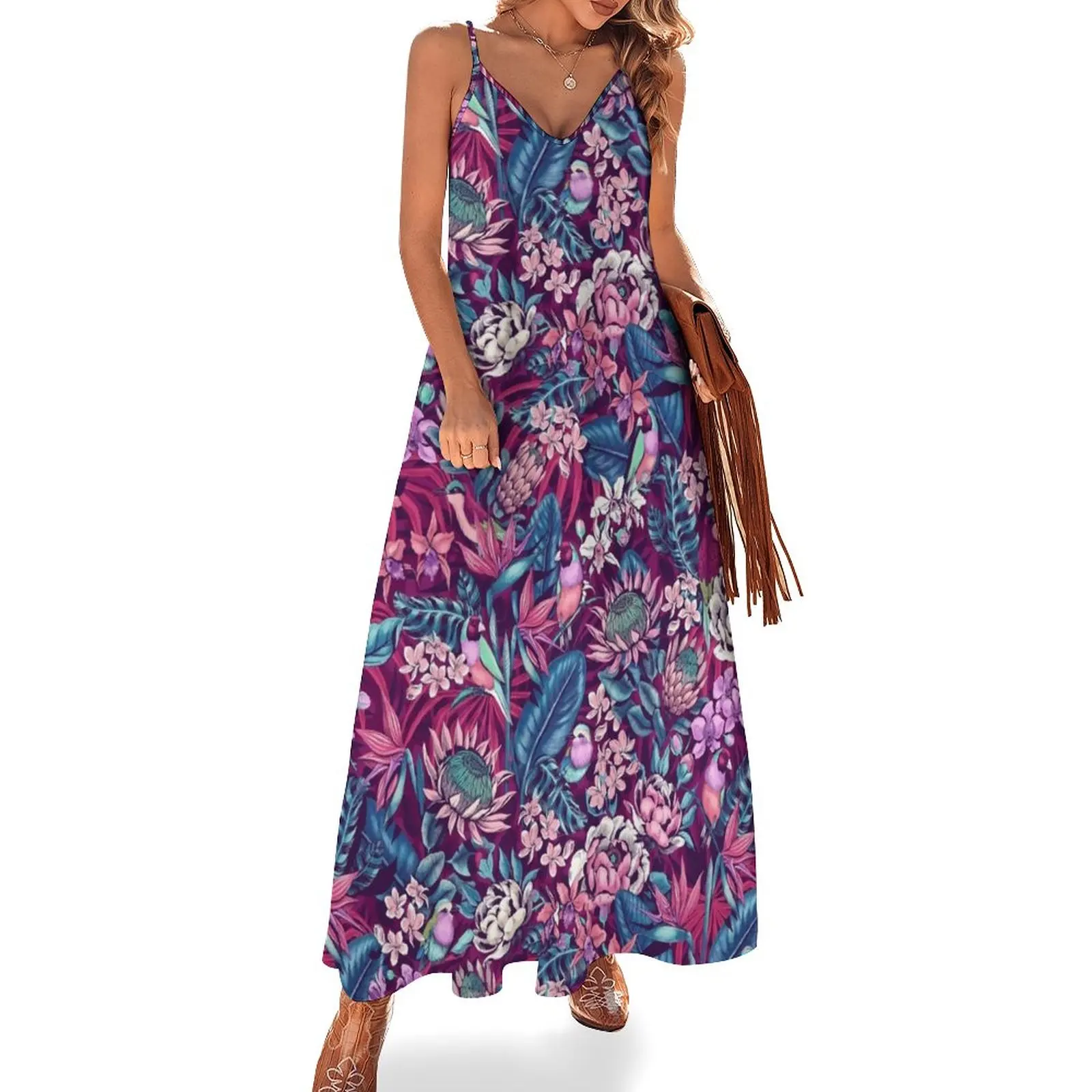 

New Stand Out! (ultraviolet 1) Sleeveless Dress Women's summer long dress luxury dress beach dresses