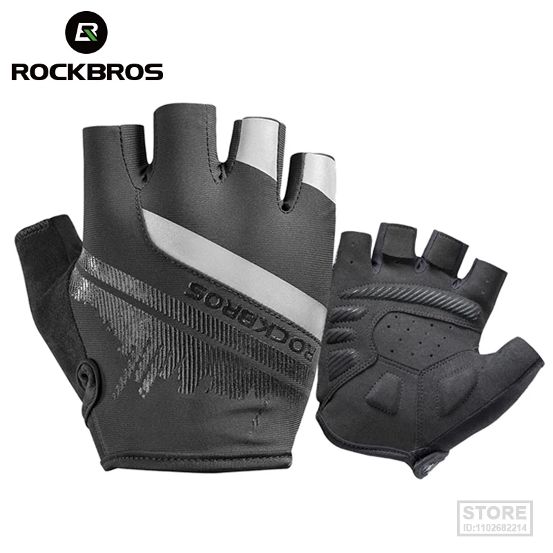 

Велосипедные перчатки ROCKBROS, противоударные износостойкие дышащие, с открытыми пальцами, для горных и шоссейных велосипедов, спортивное оборудование для мужчин и женщин