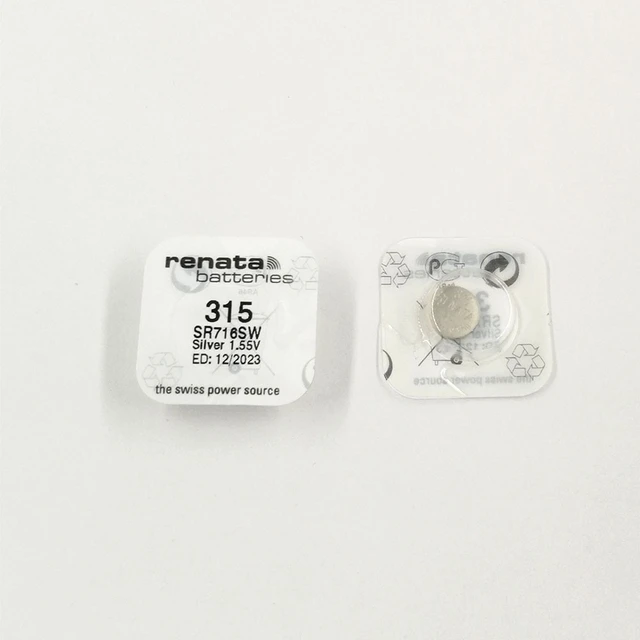 100x Renata Silver Oxide Watch Battery 315 Sr716sw 716 1.55v 100% Original  Brand Renata 315 Renata716 Battery - Button Cell Batteries - AliExpress