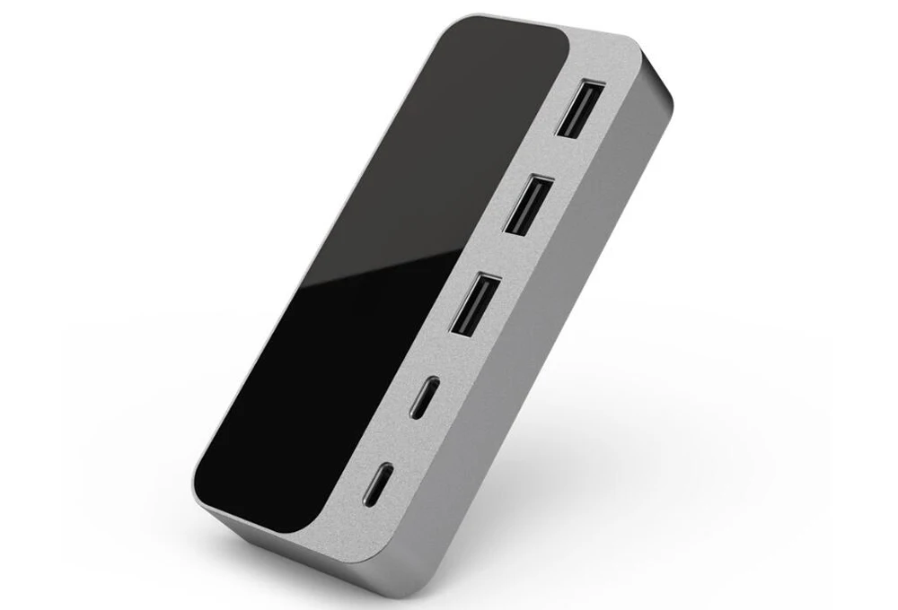 Für Tesla 2021-2022 Modell 3 Modell Y 27W Schnell Ladegerät LED Intelligente Docking Station USB Shunt Hub dekoration Auto Zubehör – Detail 3