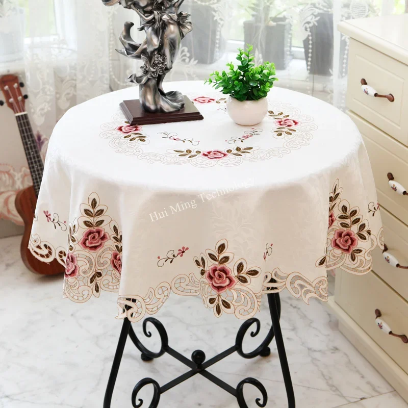 Tablecloth Flower Peony Chair Cover Wedding Decoration Dust Cover For Table Europe Garden
