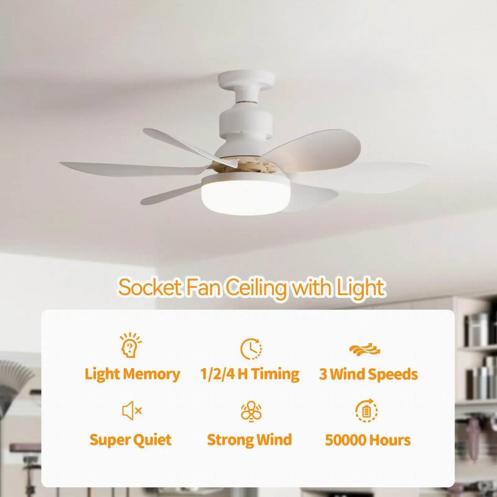 LED-ventilator plafondlamp, 3 snelheden afstandsbediening moderne slaapkamer ventilatoren, stille dimbare kleine plafondventilator licht, voor woonkamer, slaapkamer, kinderkamer, grijs