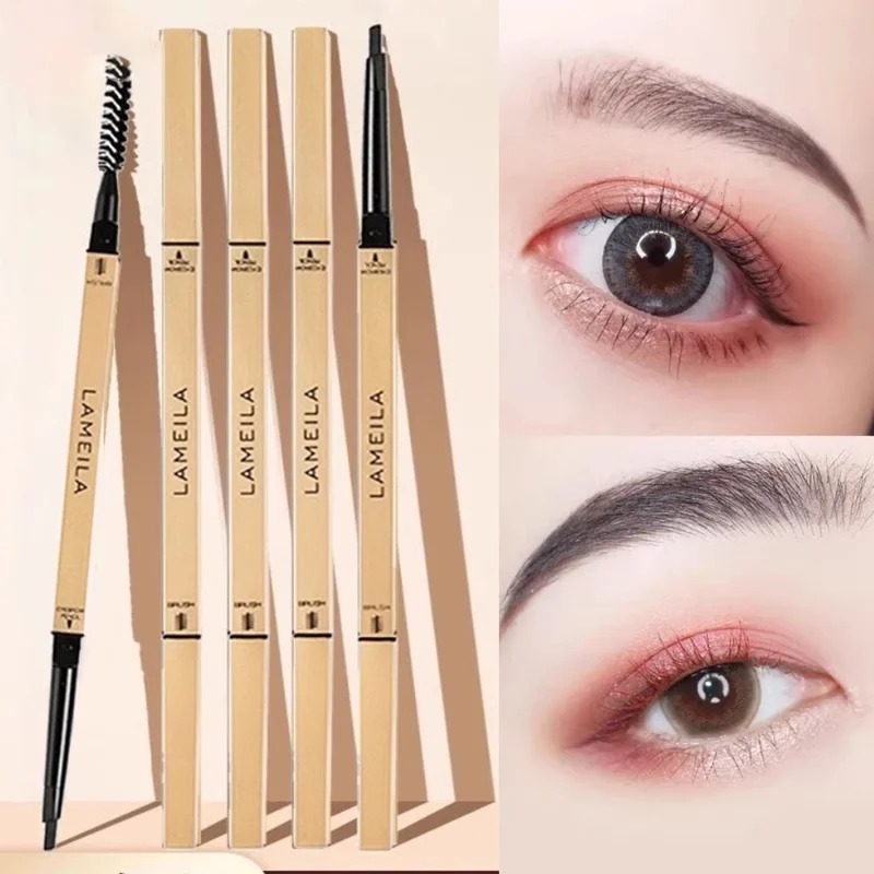 5 Colors With Brush Double Head Eyebrow Pencil Waterproof