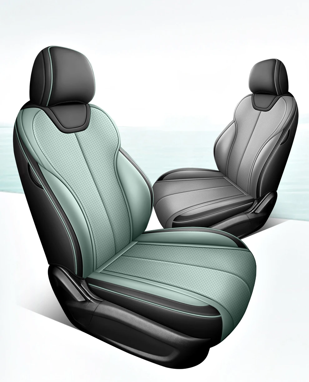 For Hyundai Car Seat Covers PU Leather 5-Seats Full Set Front Rear
