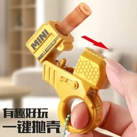 Fidget Toy Mini Shell Ejecting Toy Gun Anti Stress Hand Spinner Ring Pistol Birthday Gift Game Gold Finger Stress Relief 2