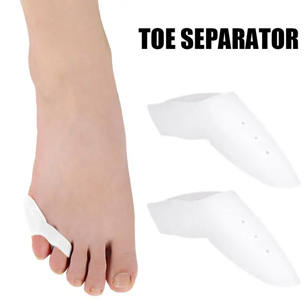 

1Pair Silicone Pinky Toe Separator Spacer Little Toe Corrector Protector Reduce Foot Pain Relief For Callus Corns And Blisters