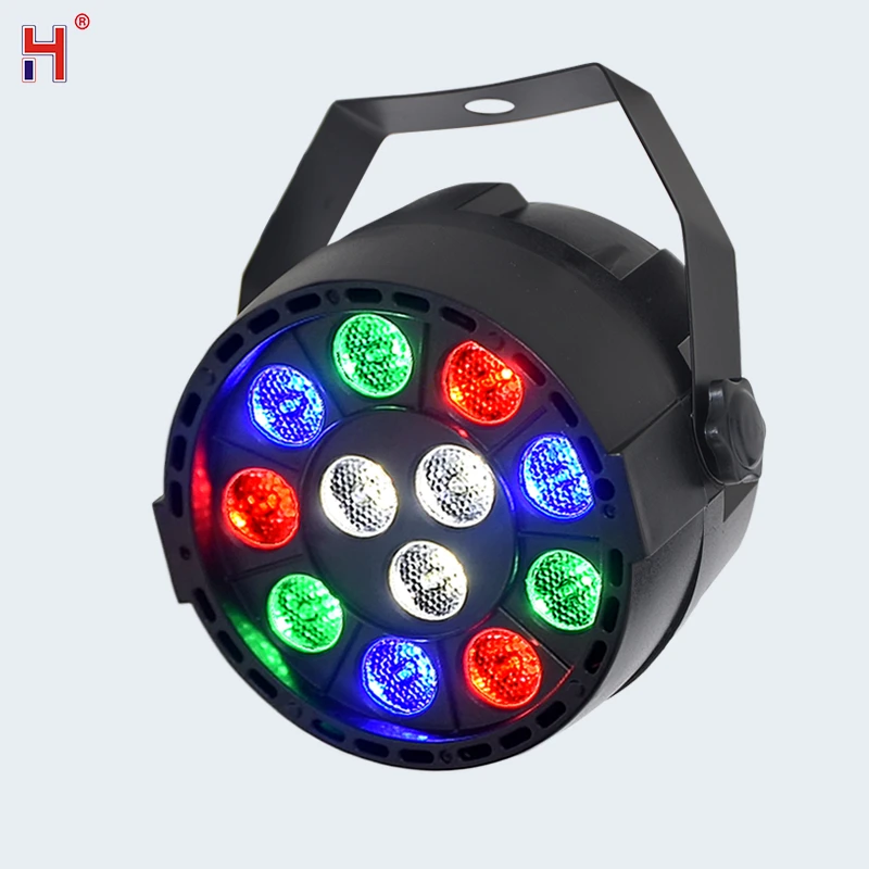 12X3W Mini Led Flat Par Party RGBW 4in1 Color Lights Wash Professional Lighting For Stage Dj Disco Dance Floor mini disco ip66 app led flood light 100w led par rgbw dmx lyre wash party dj stage lighting effect stroboscope strobe christmas