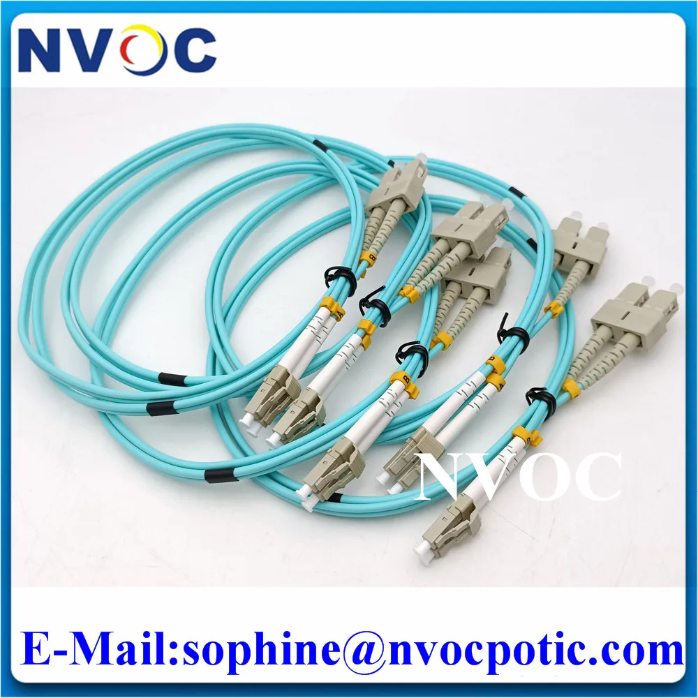 

20Pcs LC/SCUPC OM3 Multimode Duplex Fiber Optic Jumper,MM(50/125),OM3-150,DX,2M,PVC/LSZH,3.0mm,SC/UPC-LC/UPC Patch Cord Cable