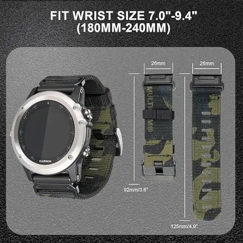QuickFit 22mm 26mm Nylon Strap For Garmin Fenix 7 7X 6X Pro/Epix Pro Gen 2 51mm 47mm/Fenix6 5Plus 5XPlus Braided Watchband - Image 3