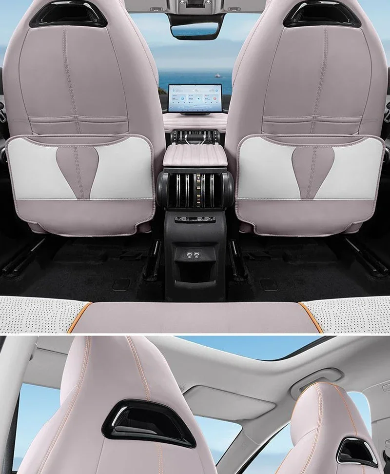For BYD Yuan Plus Atto 3 2022-2025 Car Seat Back Anti Kick Protector Pad Leather Anti Dirty Protection Mat Interior Accessories