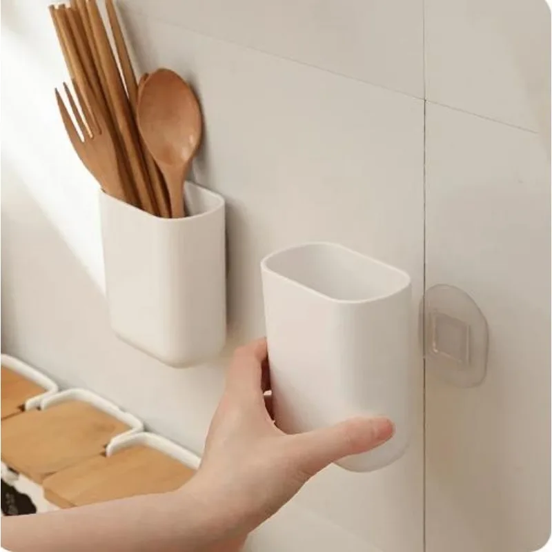 Toothbrush Holder Bathroom waterproof wall-mounted toothbrush holder without punch Comb makeup brush plastic case household items