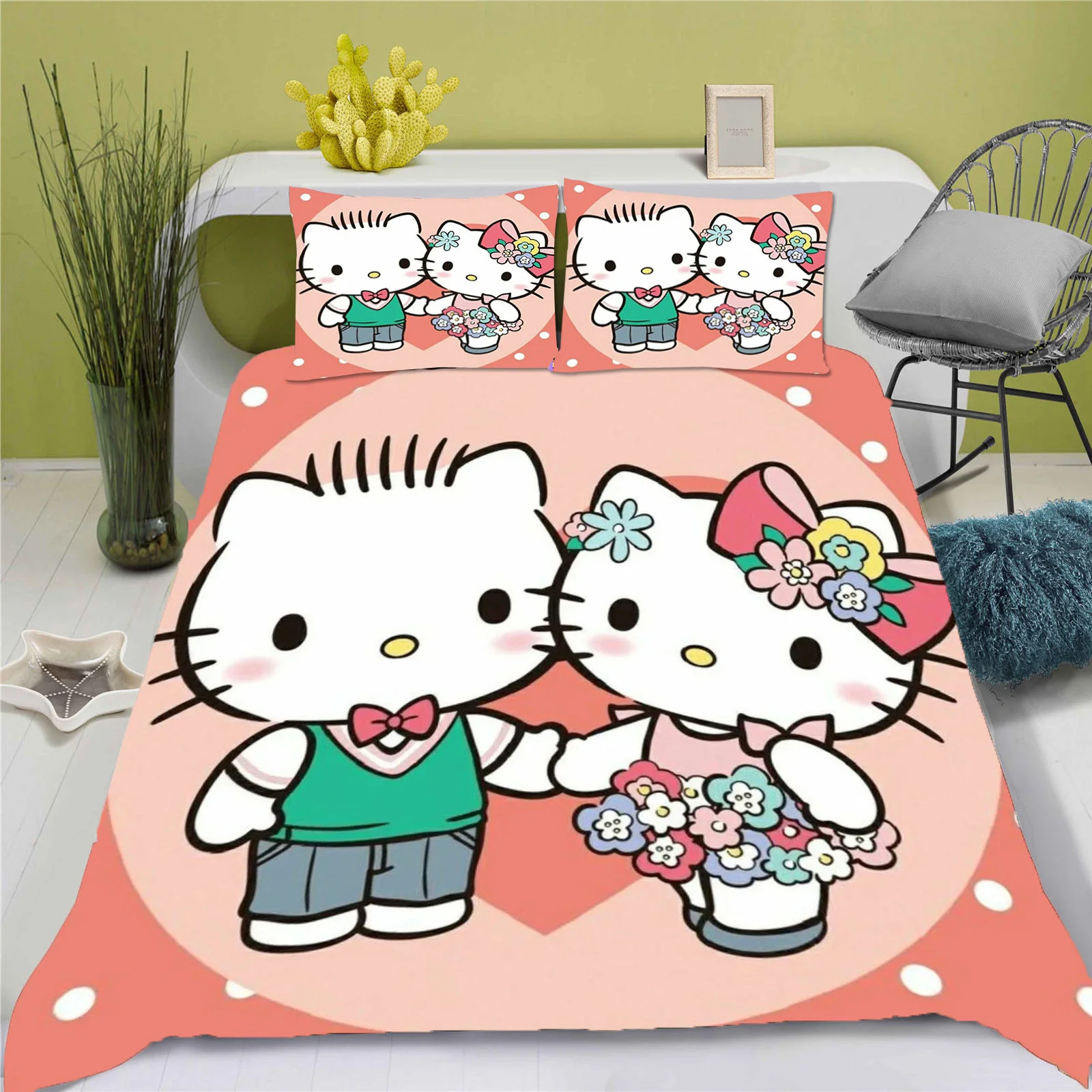 

Комплект постельного белья «Hello Kitty», из 100% полиэстера