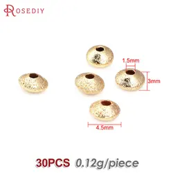 Brass Matte Silver Color Wheel Spacer Beads (42593 - 18K Gold Color)