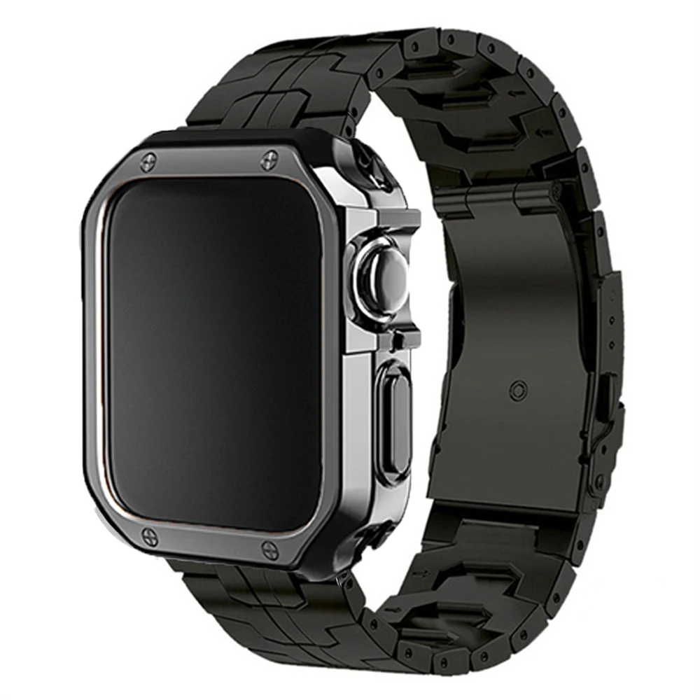 Luxury Titanium Strap Case with TPU Cover