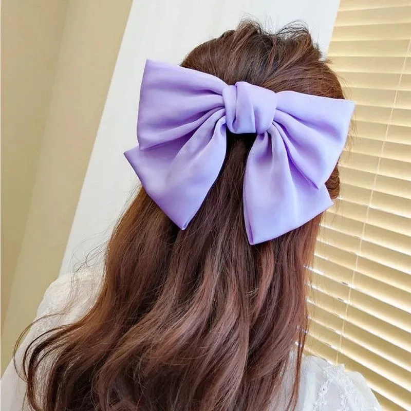 Elegant Satin Double-Layer Butterfly Bow Hair Clips - Trendy Hair Accessories